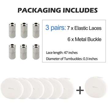 ZHENTOR Elastic Shoe Laces, Elastic No Tie Shoelaces for Sneakers, One Size Fits All Adults and Kids...