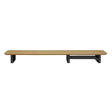 XL Oak Wood Desk Shelf Sleek Design Easy Assembly