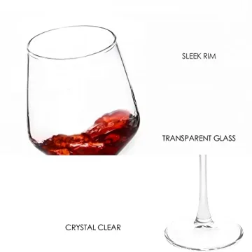 CZUMJJ 12oz Wine Glasses Set - Elegant and Durable