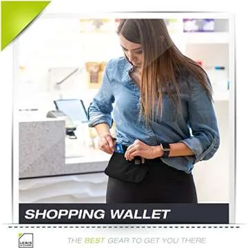 Lewis N. Clark RFID Blocking Money Belt Travel Pouch Waist Stash + Credit Card, Id, Passport Holder for Women & Men, Black, One Size
