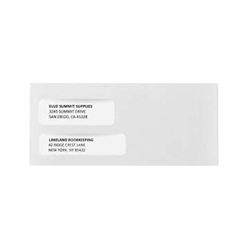 500 No. 9 Flip and Seal Double Window Security Envelopes - Designed for Quickbooks Invoices and Business Statements with Self Seal Flip Press and Seal Flap -Number 9 Size 3 7/8 Inch X 8 7/8 Inch