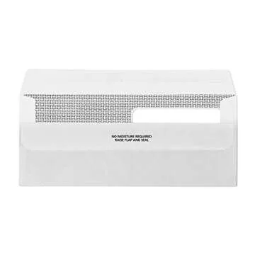 500 No. 9 Flip and Seal Double Window Security Envelopes - Designed for Quickbooks Invoices and Business Statements with Self Seal Flip Press and Seal Flap -Number 9 Size 3 7/8 Inch X 8 7/8 Inch