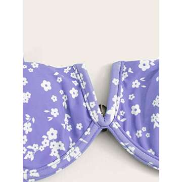 SOLY HUX Women's Floral Print Bikini Bathing Suit