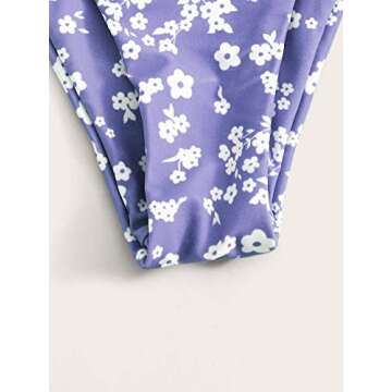 SOLY HUX Women's Floral Print Bikini Bathing Suit