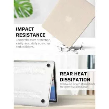 Seorsok MacBook Pro 13inch Case Elegant Leather Cover