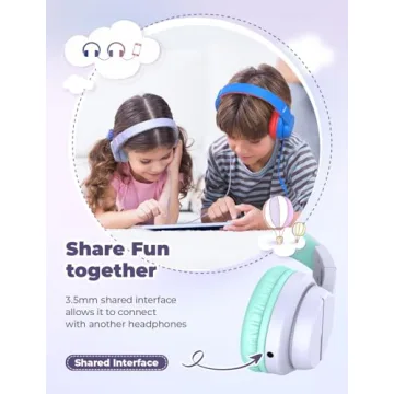 iClever HS19 Kids Headphones with Microphone and Volume Control