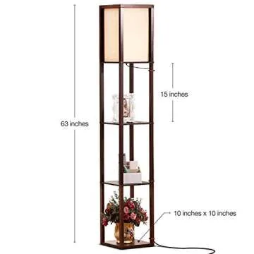 Stylish Brightech Maxwell Floor Lamp with Shelves for Any Room