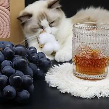 Handmade Boho Coasters Set of 4 | Stylish & Absorbent