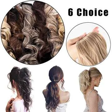 Cagora Clip in Curly Ponytail Enhancer for Women