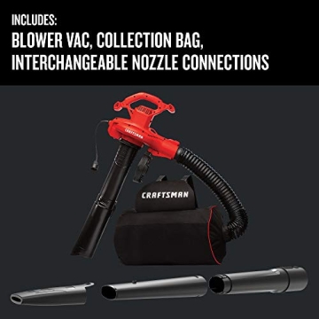 Powerful CRAFTSMAN Leaf Blower, Vacuum & Mulcher - 230 MPH Speed