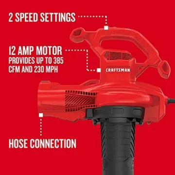 Powerful CRAFTSMAN Leaf Blower, Vacuum & Mulcher - 230 MPH Speed