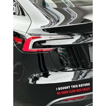 Anti Elon Bumper Sticke for Car - I Bought This Before we Knew Elon was Crazy - Vinyl Sticker Laptop...