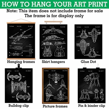 Vintage Star Vessels Patent Prints 8x10 Unframed Set
