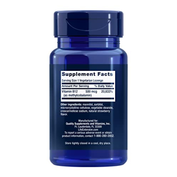 Life Extension B12 Methylcobalamin Lozenges for Energy