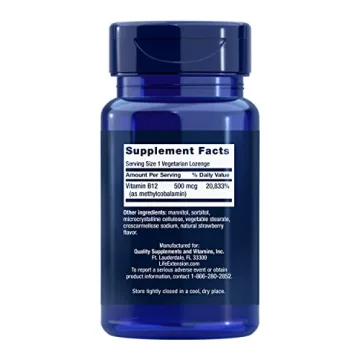 Life Extension B12 Methylcobalamin Lozenges for Energy