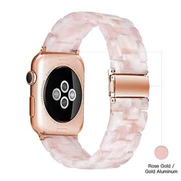 Light Apple Watch Band-Fashion Resin Apple Watch Series 10 Series 9 Series 8 band, iWacth Bands, App...