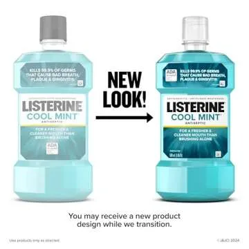 Listerine Cool Mint Antiseptic Mouthwash, Daily Oral Rinse Kills 99% of Germs That Cause Bad Breath,...
