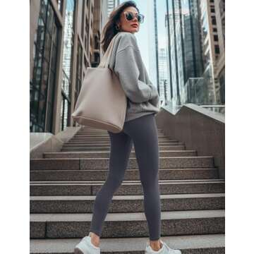 High Waisted Leggings for Women - Soft Athletic Tummy Control Yoga Pants for Cycling Dance Tights