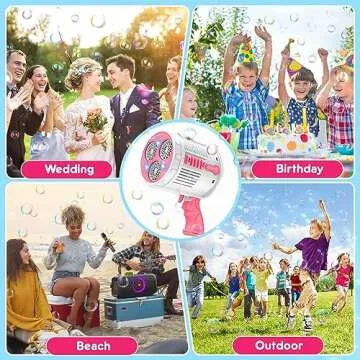 Bubble Machine Gun for Kids Toys with Thousands Bubbles and Shoulder Strap 36 Holes Bubble Machine for Kids Birthday Gifts for 3 4 5 6 7 8 9 10 11 12 Year Old Boys Girls Summer Outdoor Toys