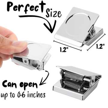 Durable Mr. Pen Silver Magnetic Clips - 8 Pack 1.2 Inch