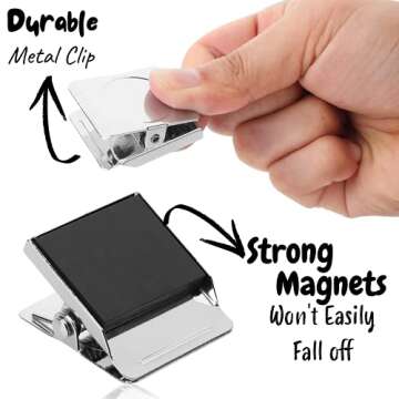 Durable Mr. Pen Silver Magnetic Clips - 8 Pack 1.2 Inch