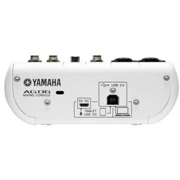 Yamaha AG06 6-Channel Mixer / 2 Microphone , White