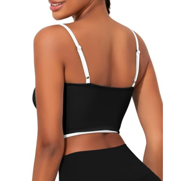 AngiMelo Women’s Stylish Longline Sports Bra with Support