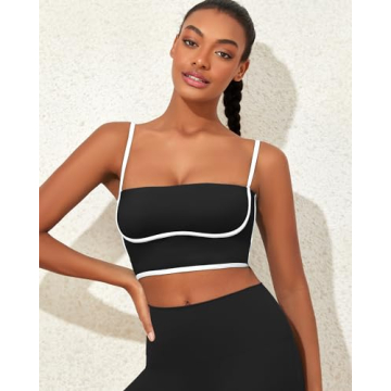 AngiMelo Women’s Stylish Longline Sports Bra with Support