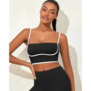 AngiMelo Women’s Stylish Longline Sports Bra with Support