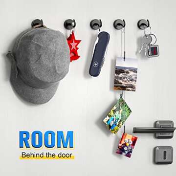 FINDMAG 6 Pack Magnetic Hooks, 50lbs Magnet Hook for Hanging Heavy Duty, Strong Magnetic Hooks for Refrigerator, Cruise Magnets with Hooks for Classroom, Office, Kitchen and Garage etc