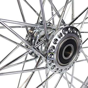 Chrome 40 Spoke Spool Hub Wheel for Harley Bikes
