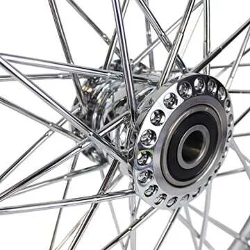 Chrome 40 Spoke Spool Hub Wheel for Harley Bikes