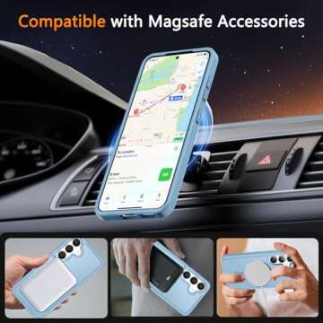 LATVIN Samsung Galaxy S25 Magnetic Case with Screen Protector