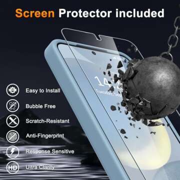 LATVIN Samsung Galaxy S25 Magnetic Case with Screen Protector