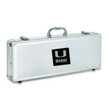 NCAA Miami Hurricanes Fiero 5-Piece BBQ Tool Set With Case
