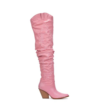 Cape Robbin Kelsey-30 Pink Thigh High Cowboy Boots