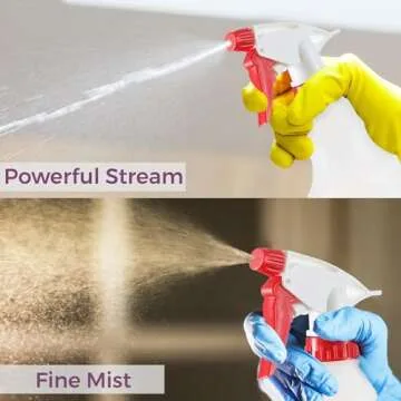 DilaBee Plastic Spray Bottle (2 Pack) - 16oz Empty Spray Bottles for Cleaning, Gardening & Grilling - Leakproof & Adjustable Nozzle Water Spray Bottle - Heavy Duty & BPA Free Plastic Spray Bottles