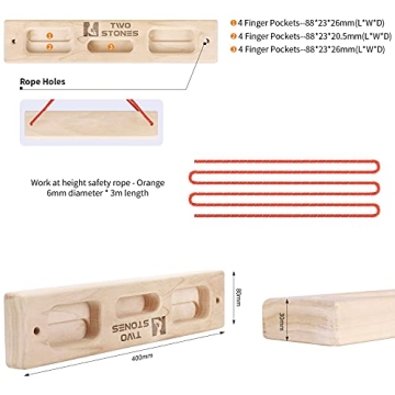 TWO STONES Portable Hangboard for Climbing Training