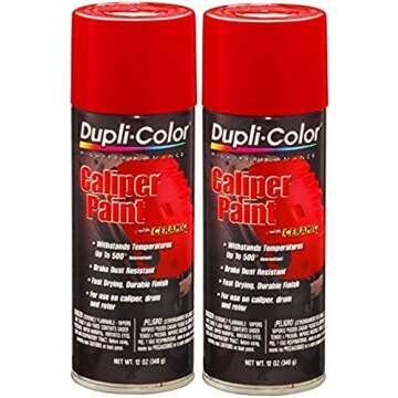 Dupli-Color Red Caliper Paint with Ceramic - 12 oz. 2 Pack - Perfect for Customization!