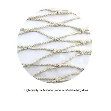 GallenJM Hammock Cotton Rope with Wood Spreader, 102 x 32 Inches Single Hammock,Children Hammock for Camping,Patio Yard,Outdoor,Indoor with Carrying Bag