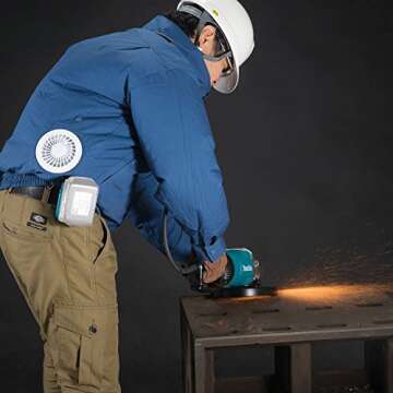 Makita DFJ304ZL 18V LXT® Lithium-Ion Cordless Cotton Fan Jacket, Jacket Only (L)
