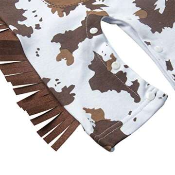 LXKIKMM Baby Toddler Boys The Cowboy Romper Halloween Dress Up Children's Clothing with Bib Brown 12-18 Months