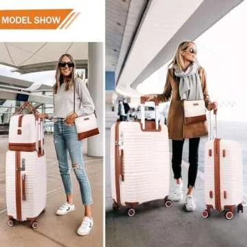 RUNCODE Travel Luggage Sets 6 Piece with Spinner Wheels and TSA Lock, Lightweight ABS Hard Shell Car...