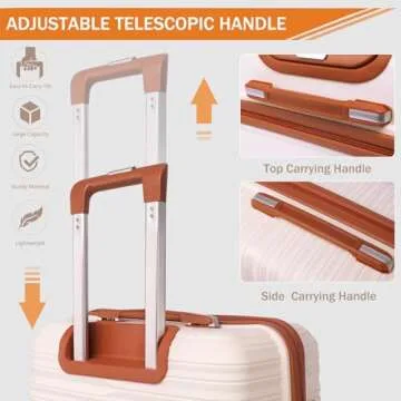 RUNCODE 6 Piece Travel Luggage Set with Spinner Wheels