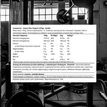 Vegan Organic Protein Powder Plant-Based | 5 Superfood Quinoa Chia Seed Soy Free Dairy Free Gluten Free Synthetic Free Non-GMO | Vanilla 15 Servings | Classic Plus by Sunwarrior