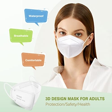 Wecolor KN95 Disposable Masks - 50 Pack, 5-Ply Safety