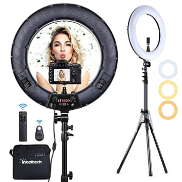 Inkeltech LED Ring Light for Vlog Makeup Selfies