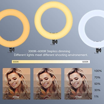 Inkeltech LED Ring Light for Vlog Makeup Selfies