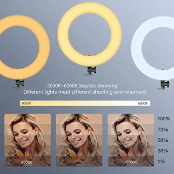 Inkeltech LED Ring Light for Vlog Makeup Selfies