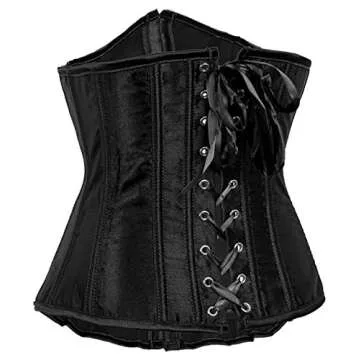 Alivila.Y Fashion Womens Sexy Vintage Underbust Waist Training Corset 2686A-Black-2XL